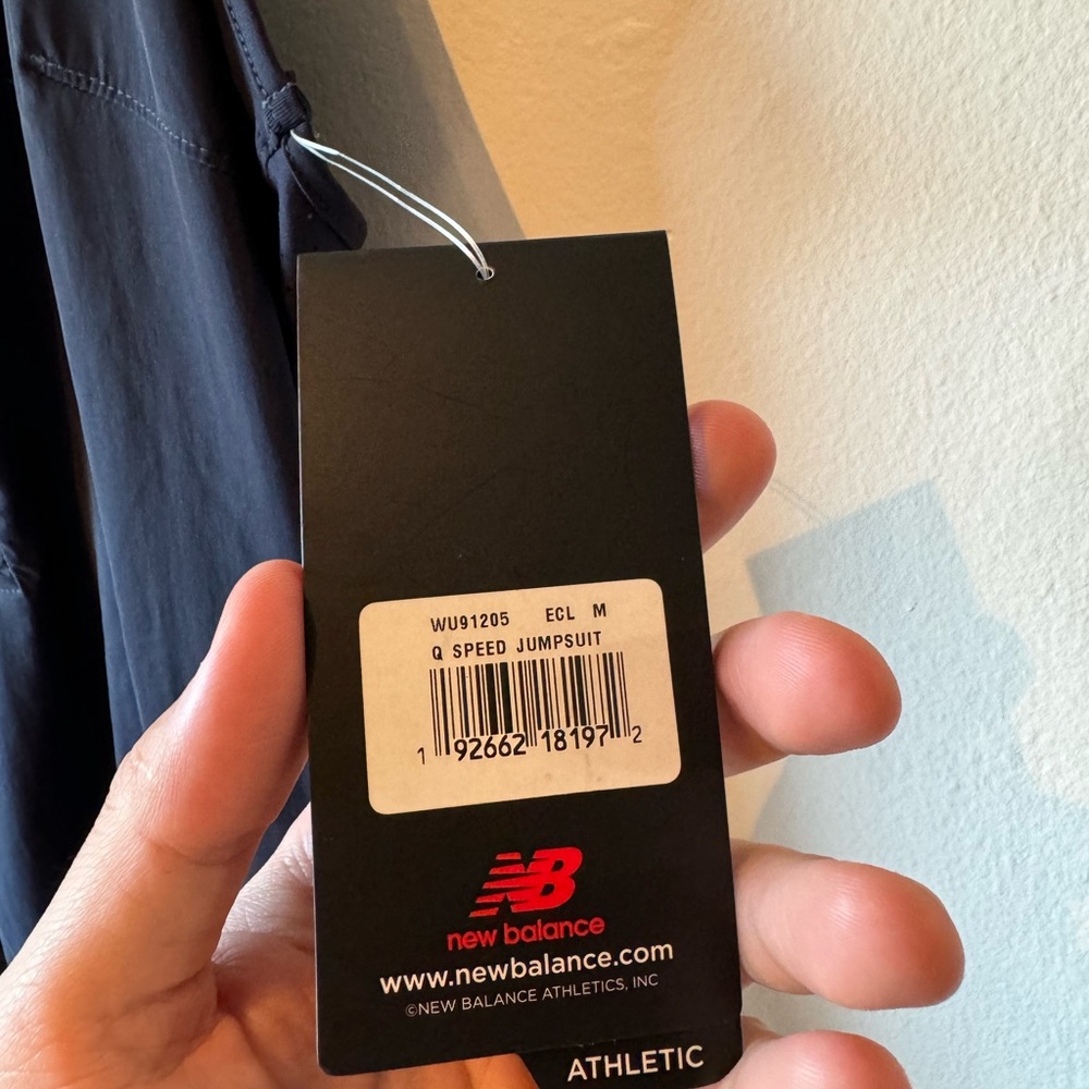 New Balance Q Speed Dry Racerback Active‎ Romper Jumpsuit Navy Blue Size Medium - Picture 5 of 8